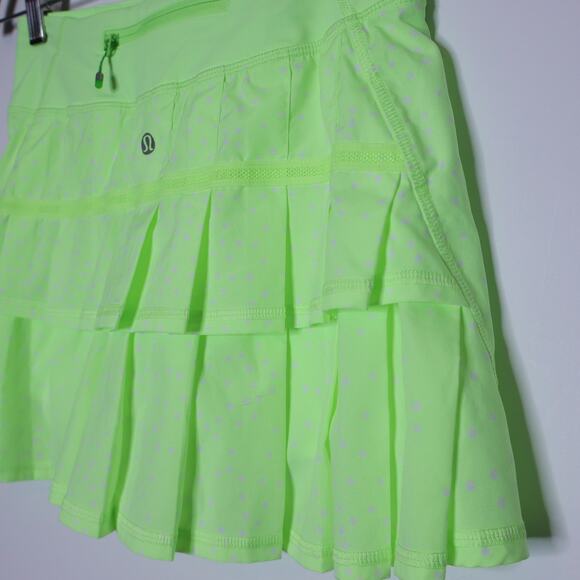 LULULEMON Pace Setter Skirt Petit Dot Faded Zap Tennis Stretch Active Women's 2 - Picture 6 of 9